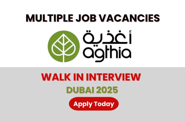 Agthia Group Careers 2025 Walk-In Interview - job vacancy