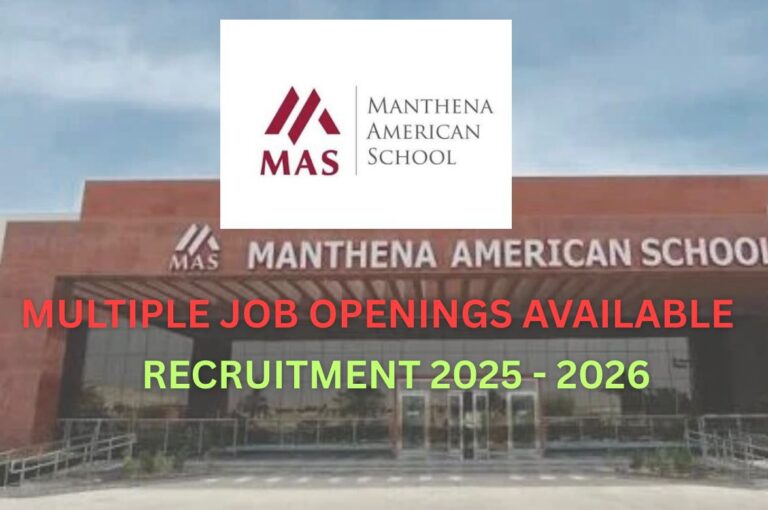 Manthena American School job openings 2025 - 2026