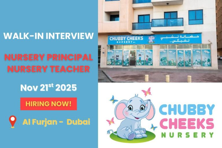 Chubby Cheeks Nursery Careers 2025 | Walk-In Interviews for Nursery Principal & Teacher Job Vacancies
