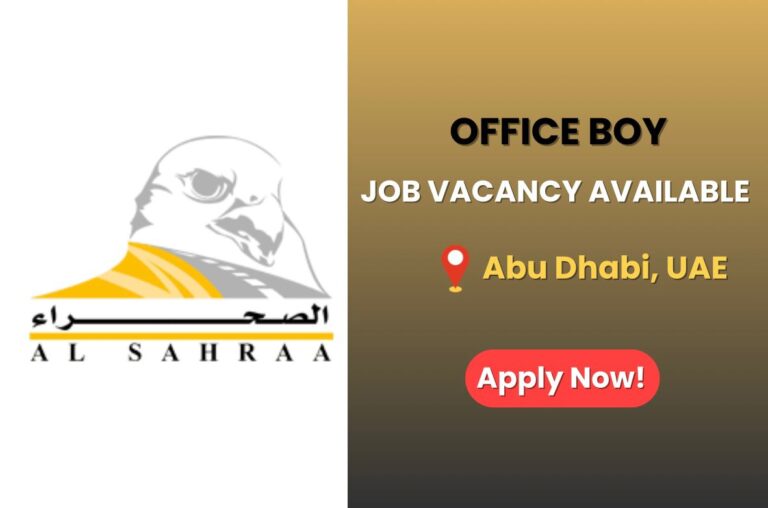 Al Sahraa Group Career Office Boy Job Vacancy UAE 2026