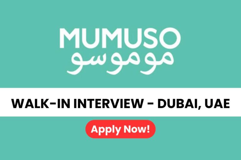 Mumuso Careers Walk-in Interviews in Dubai 2026