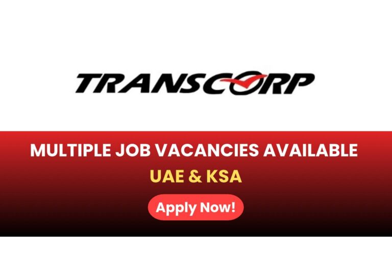 Transcorp International Careers Job Openings in UAE & KSA 2026