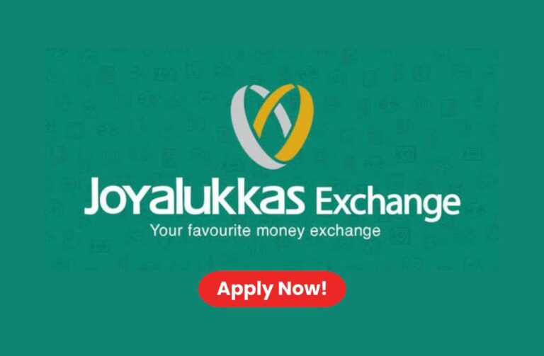 joyalukkas Exchange Career 2026: Job Vacancies in UAE for Teller / Cashier Roles