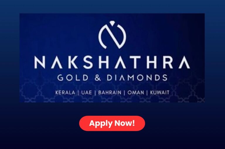 Nakshathra Gold & Diamonds Careers 2026: Billing Executive / Cashier Job Vacancy in UAE